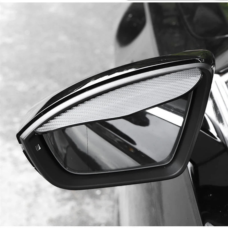 Carbon Fiber Style Car Mirror Rain Guards (Pair)