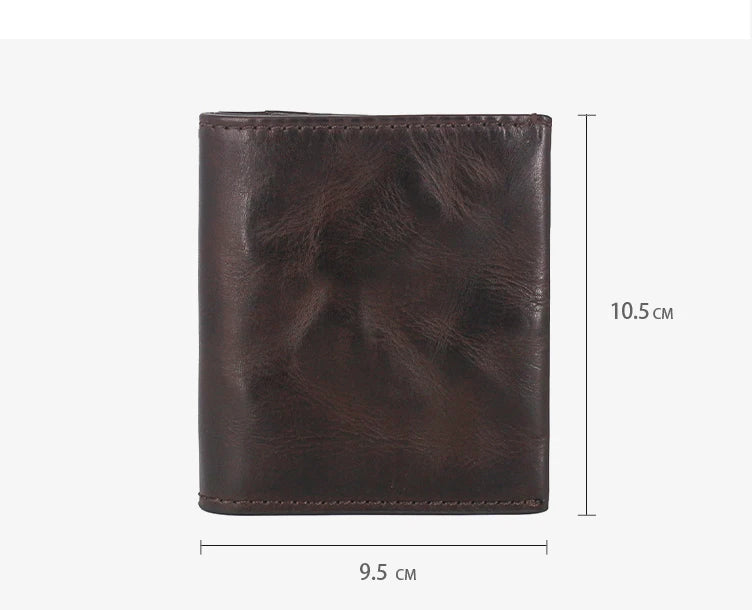 Vintage Genuine Leather Bifold Wallet