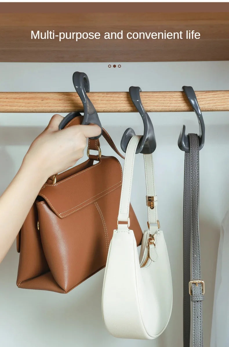 Space-Saving Closet Organizer Hooks for Bags, Hats & Scarves