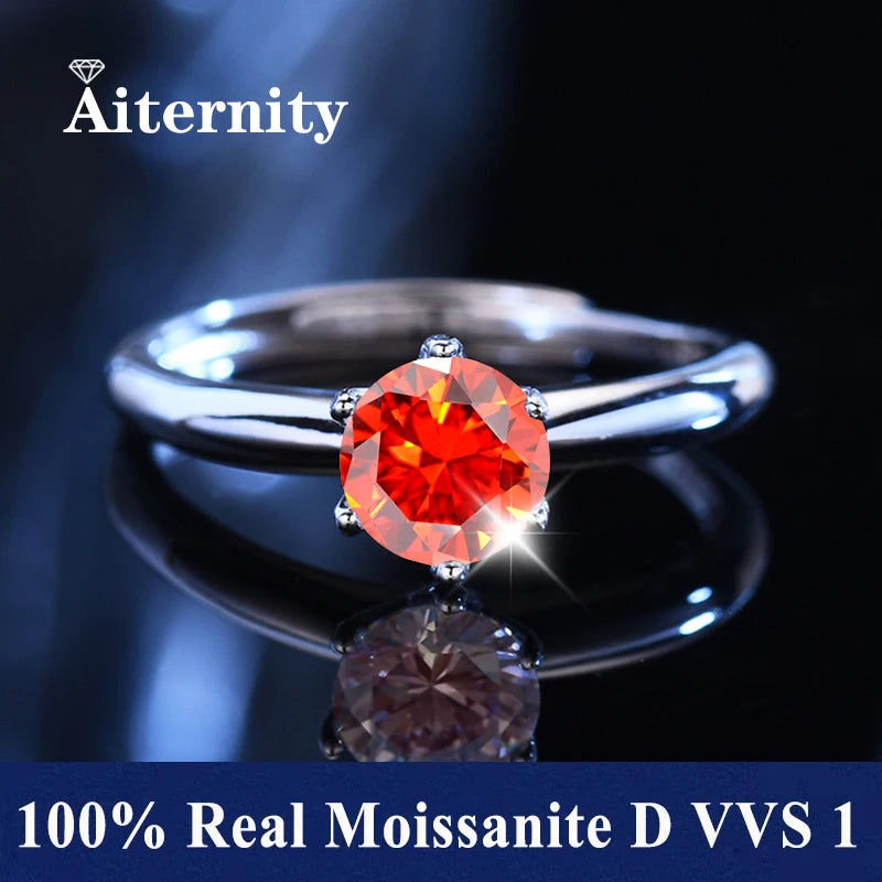 Adjustable Moissanite Ring with Tension Setting