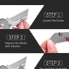 Folding Utility Knife with Quick-Change Blade and Pocket Clip