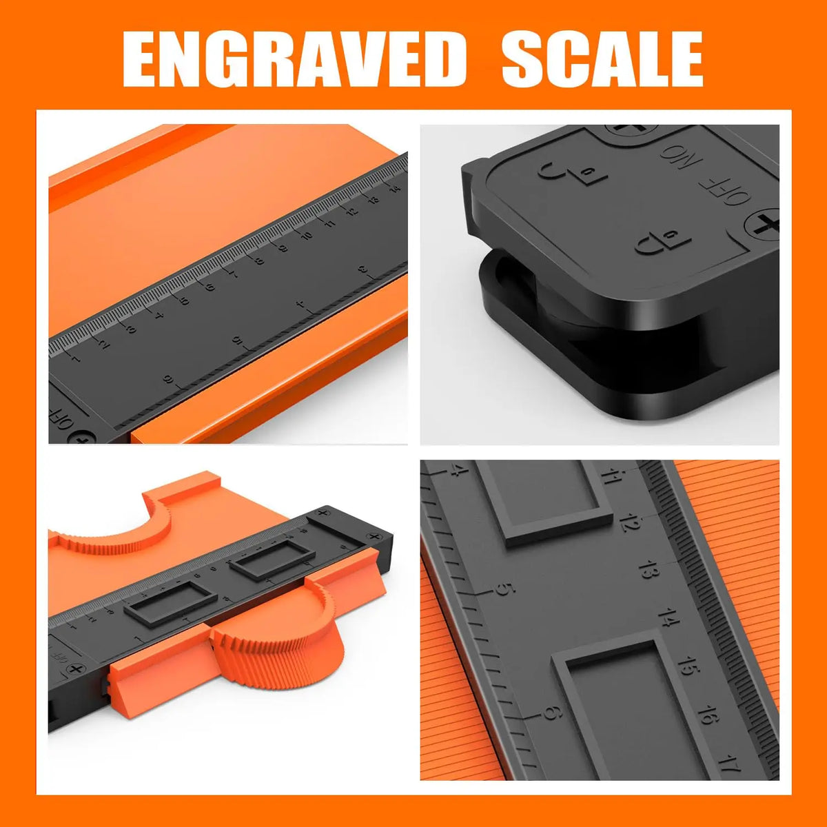 Adjustable Contour Gauge with Lock – 3-in-1 Profile Duplicator for Precise Marking