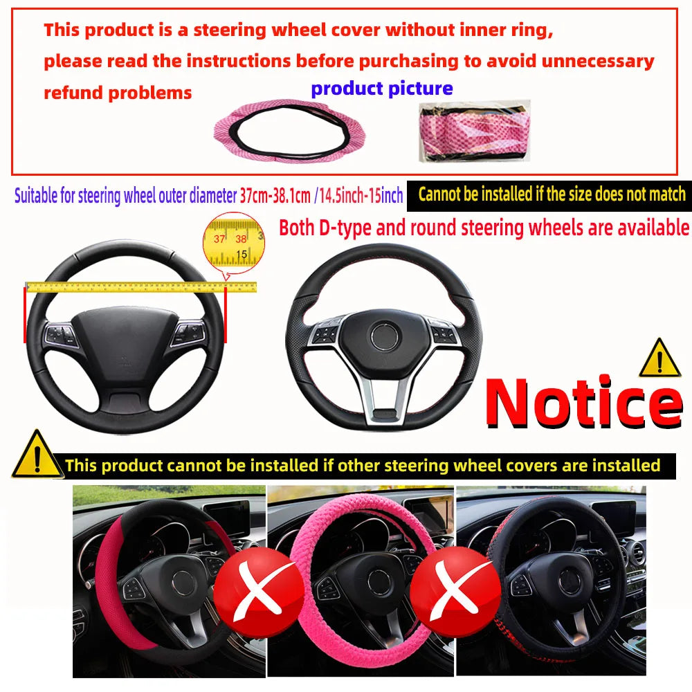 Glitter Butterfly Steering Wheel Cover – Waterproof & Non-Slip