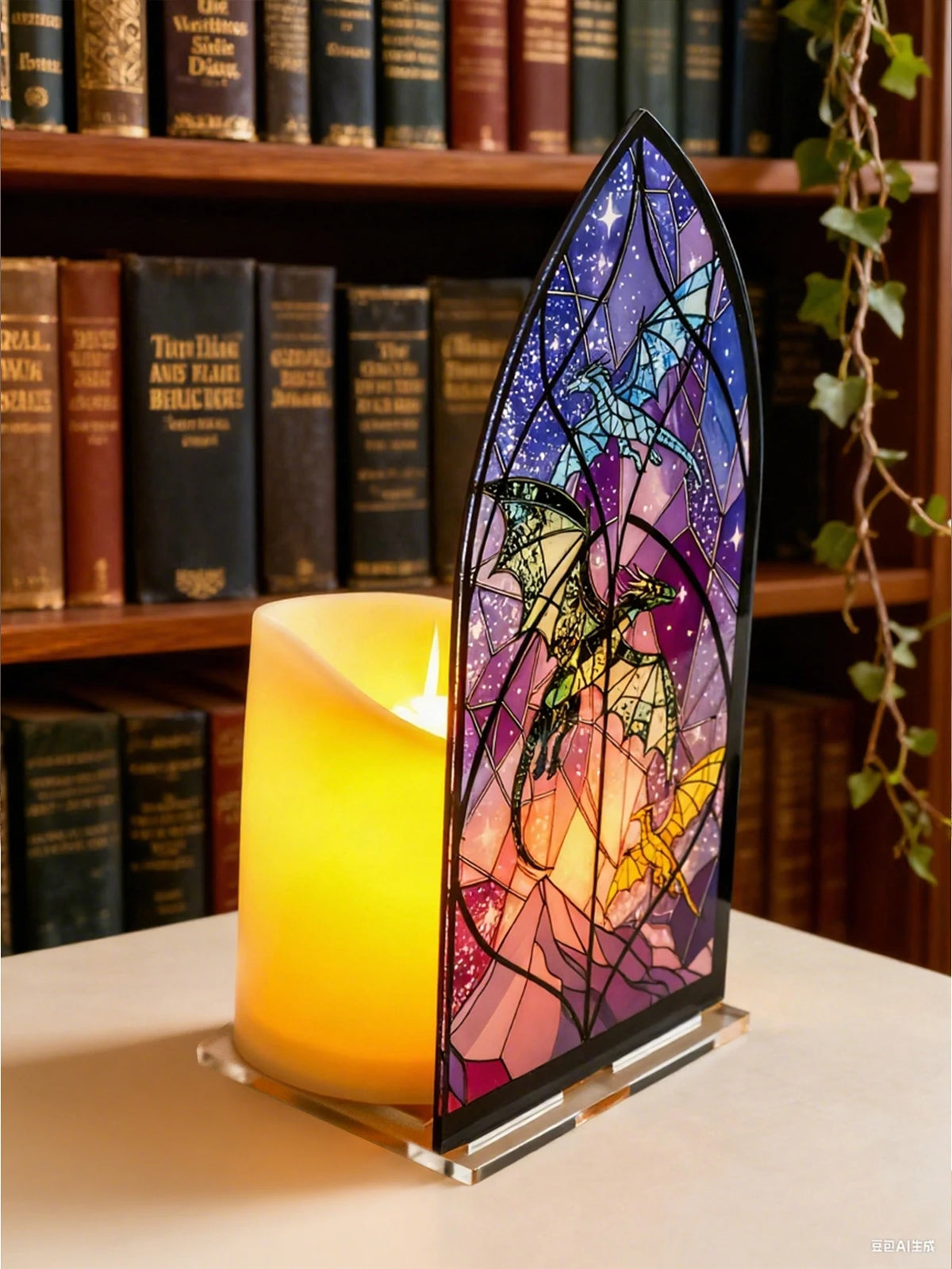Acrylic Rose Gothic Arch Bookend for Bookshelf Decor