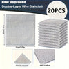 Double-Layer Steel Wire Cleaning Cloth with Microfiber Mesh