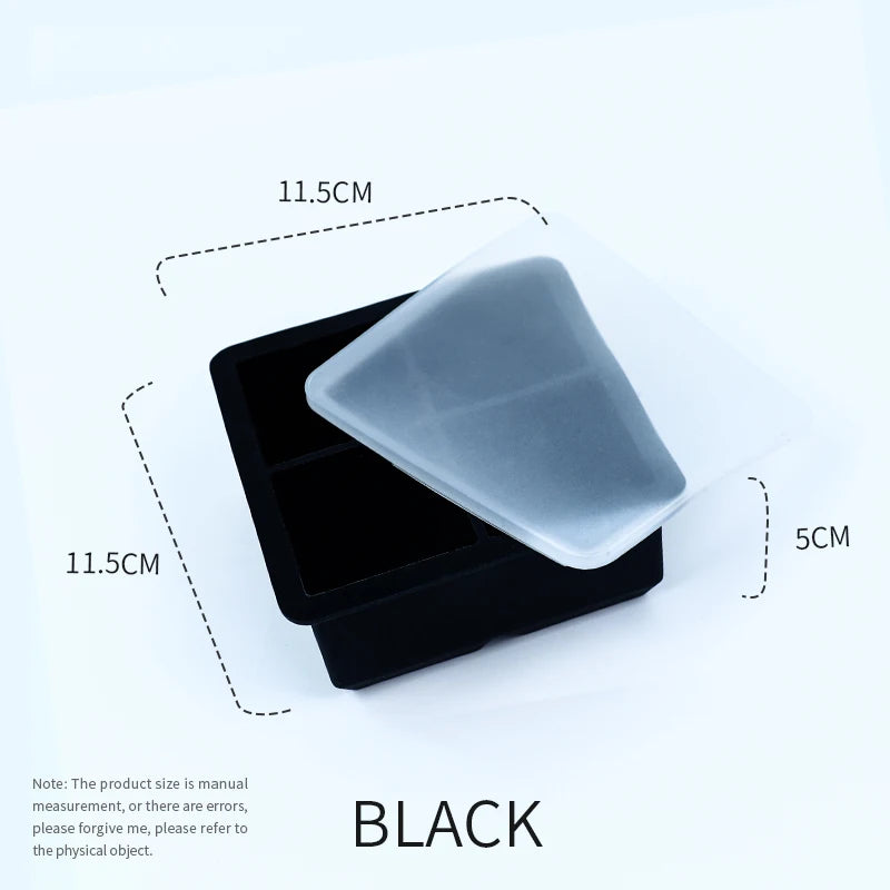 Bandejas de Hielo de Silicona Grandes con Tapa