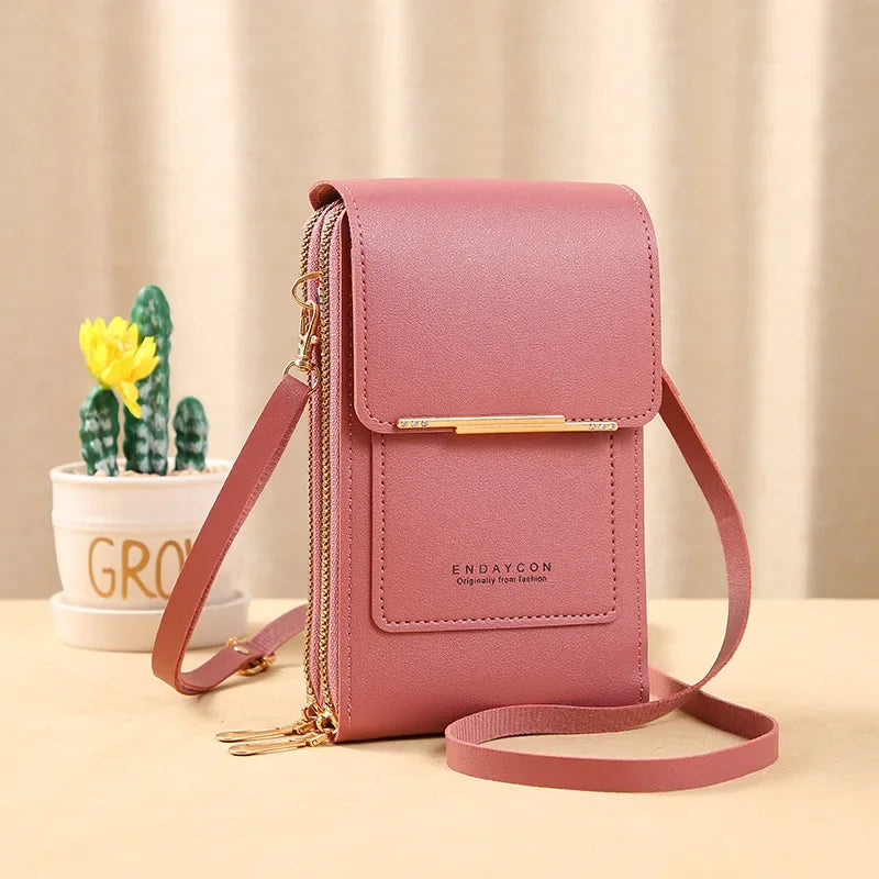 Women's Crossbody Wallet Bag with Touchscreen Phone Pocket