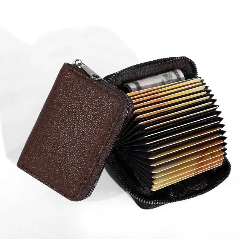 PU Leather Card Holder Wallet with 20 Card Slots