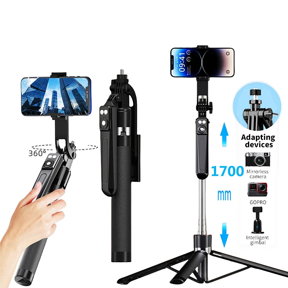360° Rotating Bluetooth Selfie Stick & Tripod with Wireless Remote