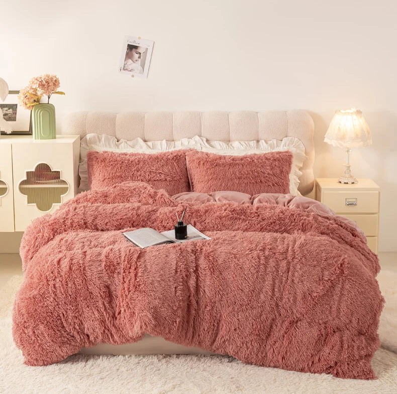 Plush 3-Piece Duvet Cover Set – Ultra-Soft Cozy Bedding