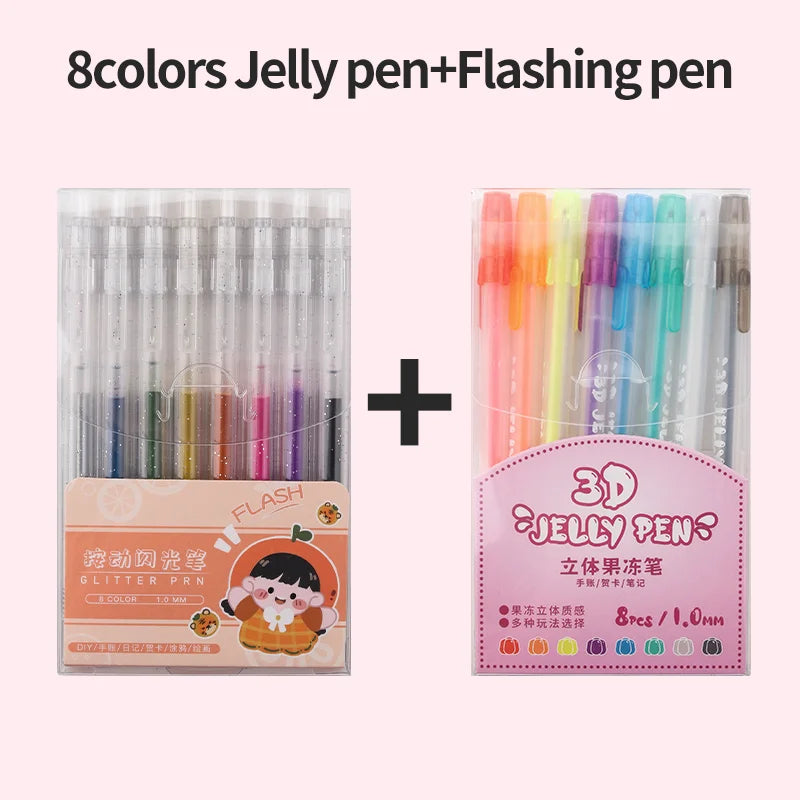 Retractable Glitter Gel Pens