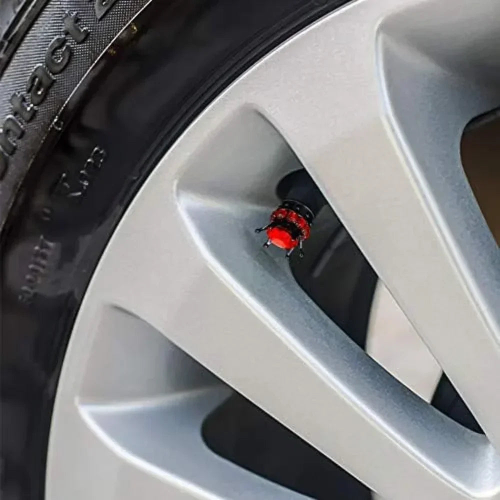 Crystal Crown Tire Valve Caps - Set of 4
