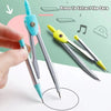 7-Piece Geometry Set with Compass and Ruler
