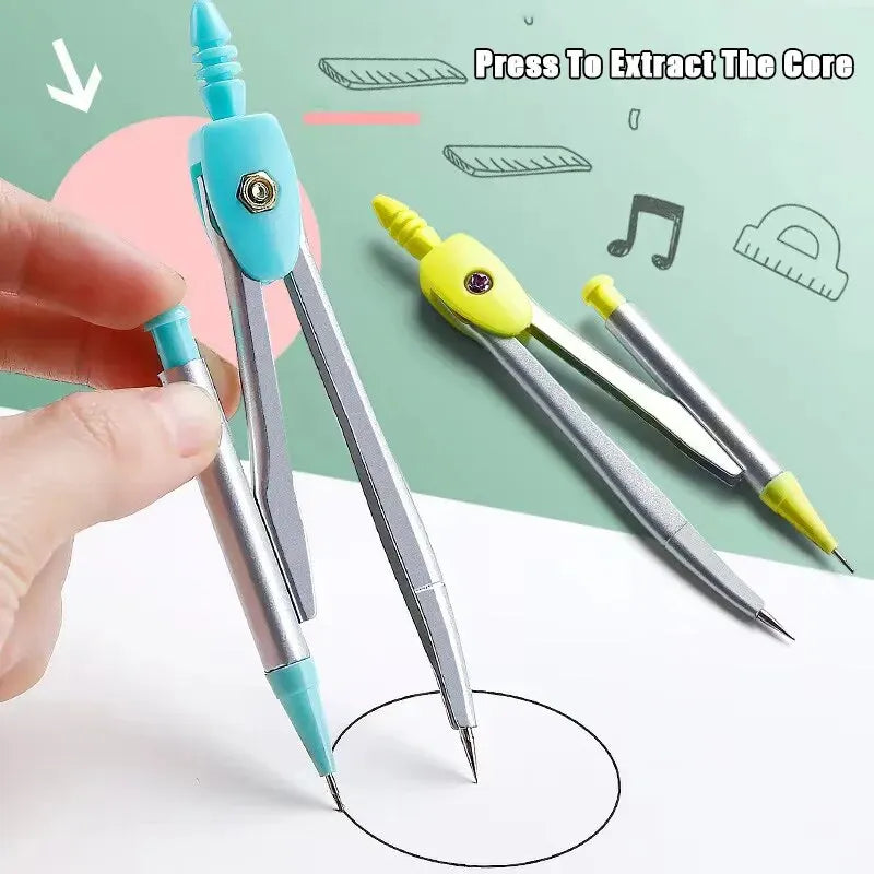 7-Piece Geometry Set with Compass and Ruler