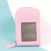 Compact Zippered PU Wallet with Multiple Card Slots