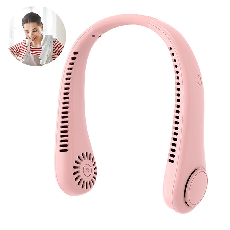 Ventilador de Cuello Portátil con 3 Velocidades