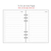 Two sheets of lined paper for to do lists, showing the inside pages of a notebook.