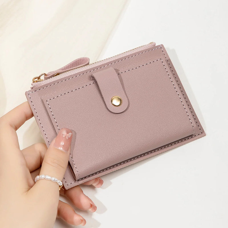 Slim PU Leather Card Holder Wallet