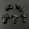 Natural Stone Cross Pendant Charm for Jewelry Making