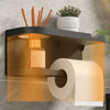 Porte-rouleau de papier toilette mural moderne avec étagère de rangement