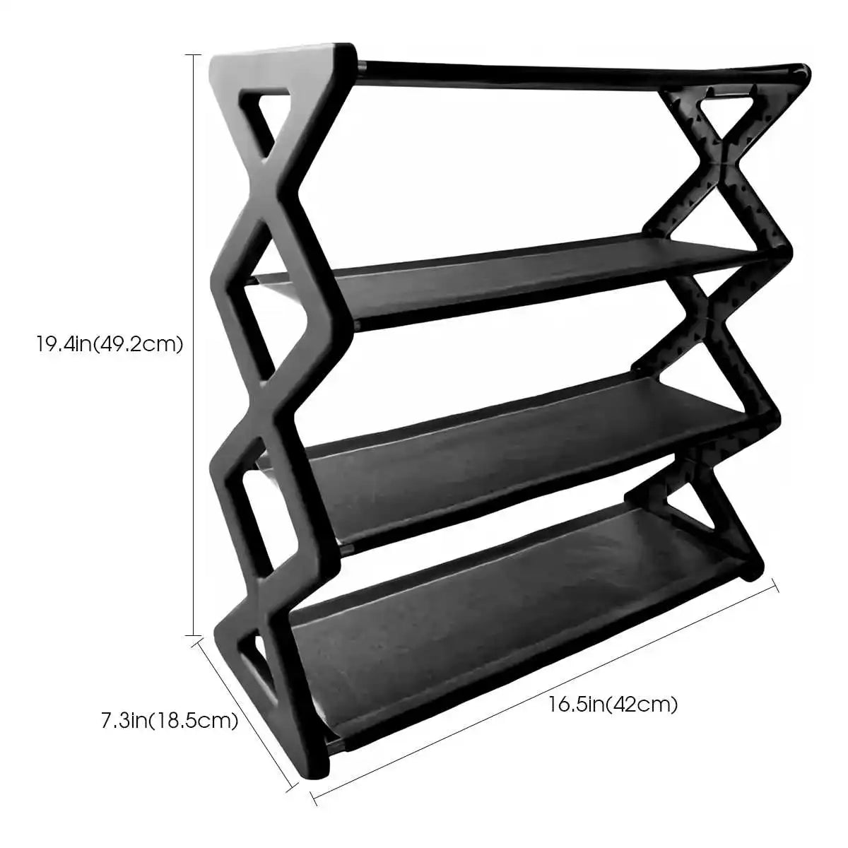 4-Tier X-Frame Shoe Storage Rack