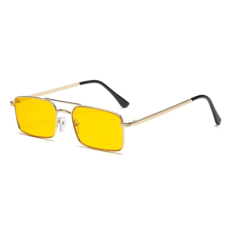 Vintage Double-Bridge Square Sunglasses