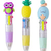 Kawaii 4-Color Retractable Ballpoint Pens (Set of 10/15/20)