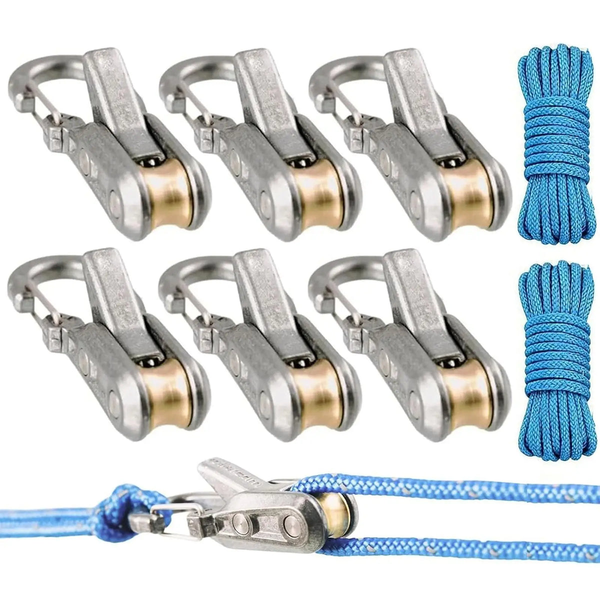 Heavy-Duty Rope Tensioner with Retractable Tie-Down
