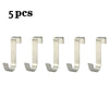 Stainless Steel Over-the-Door Hooks for Kitchen and Bathroom Storage