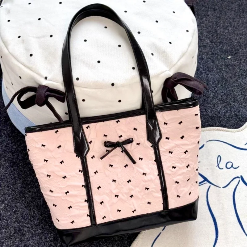 Sac Tote à Pois avec Nœud