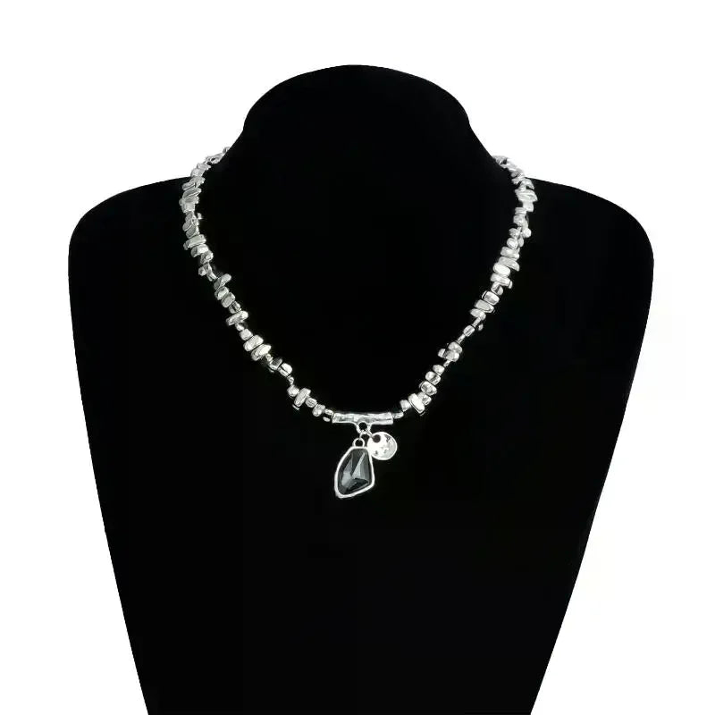 Elegant Crystal Pendant Necklace & Bracelet Set