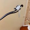 Handcrafted Wooden Hairpin with Flower Tassel