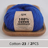 100% Organic Cotton Yarn for Knitting and Crocheting (2-Pack)