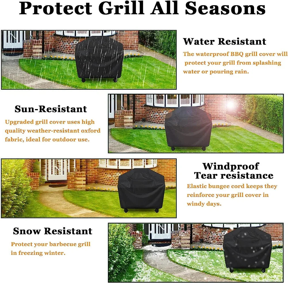 Waterproof Grill Cover with Adjustable Straps