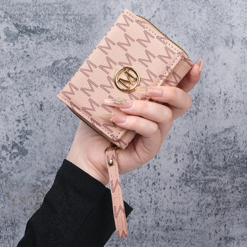 Portefeuille PU imprimé pour femmes multi-cartes