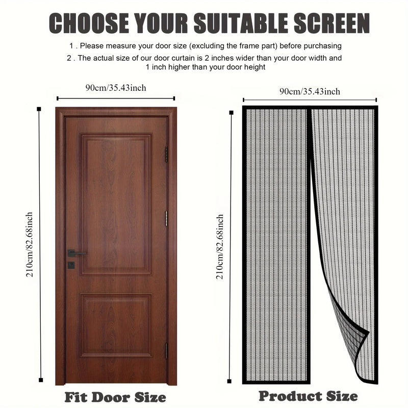Self-Sealing Magnetic Screen Door