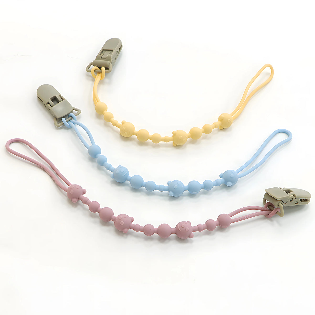 Silicone Pacifier Clip with Anti-Loss Chain