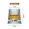 Rotating Crystal Whiskey Tumbler with Base