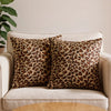 Leopard Print Throw Pillow Covers (Set of 2)