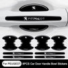 Eight protective stickers for car door handles made of anti-scratch film for Peugeot models