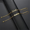 Bracelet de cheville avec initiale personnalisée en acier inoxydable
