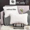 Plush Faux Fur Pillowcase with Hidden Zipper