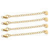 Stainless Steel Extension Chains with Lobster Clasps for Jewelry Making (10-Pack)