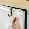 Stainless Steel Over-the-Door Hooks for Kitchen and Bathroom Storage
