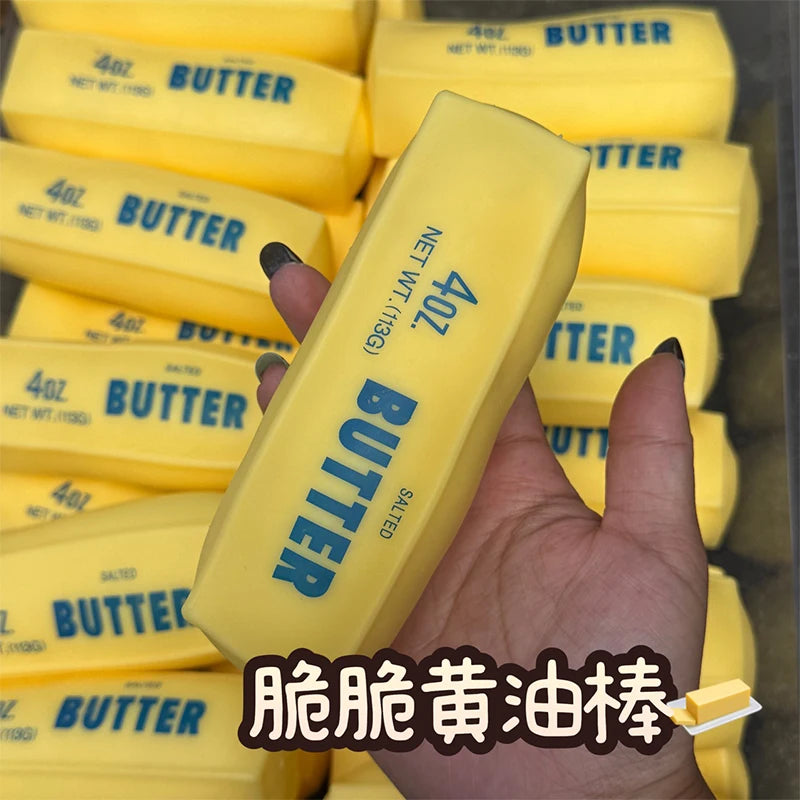 Butter Stick Squishy Stress Ball - Crunchy ASMR Fidget Toy