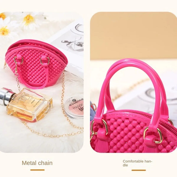 Transparent Jelly Crossbody Bag with Chain Strap