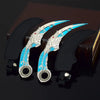 Blue Dragon Claw Folding Knife Model - 18cm Collectible Tactical Karambit