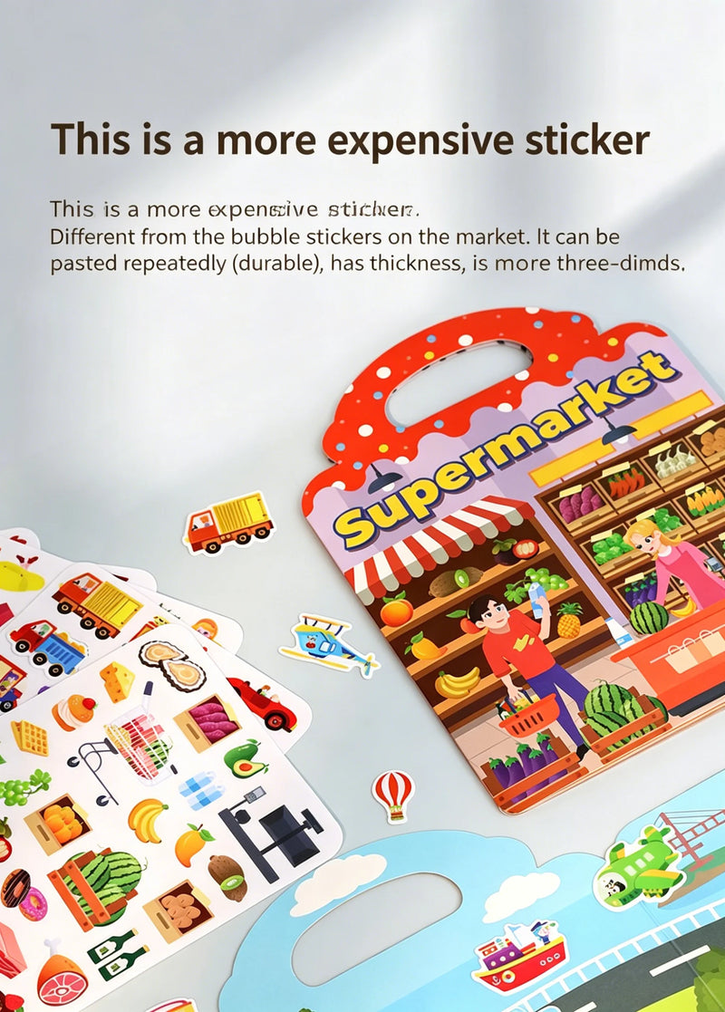Reusable Sticker Activity Books (6-Pack)