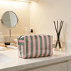 Striped Travel Toiletry Bag for Women