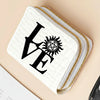 Premium PU Leather Compact Wallet with Double Zipper and Coin Pocket